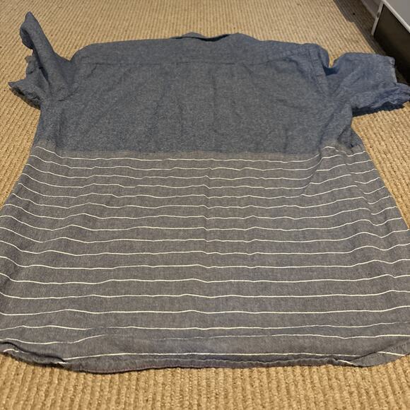 Iron and Resin Henderson SS Indigo Popover Shirt Men's Size Medium Made in USA - Picture 10 of 10